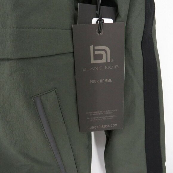 Blanc Noir Men's Layering Bomber Jacket Army Green S NWT $179 - Picture 5 of 8